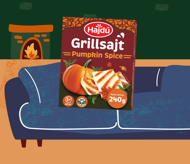 Pumpkin Spice ízesítésű grillsajt