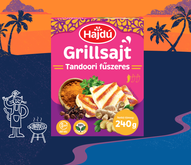 Tandoori fűszeres grillsajt