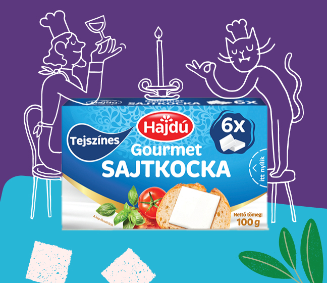 Hajdú Gourmet Sajtkocka - Tejszínes