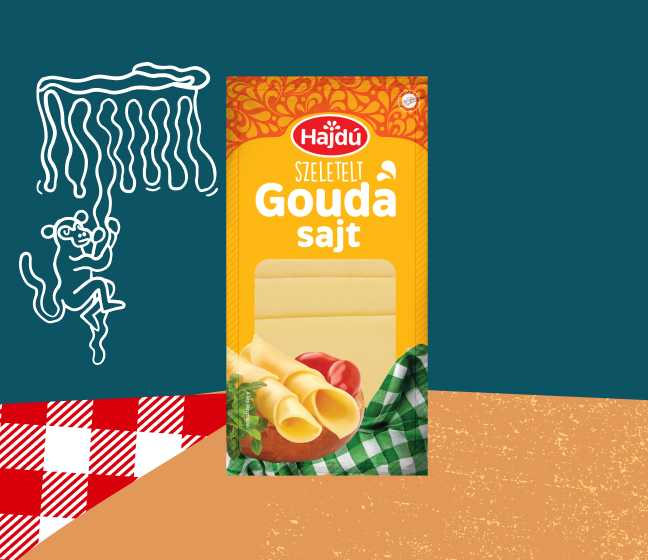 Hajdú szeletelt Gouda sajt