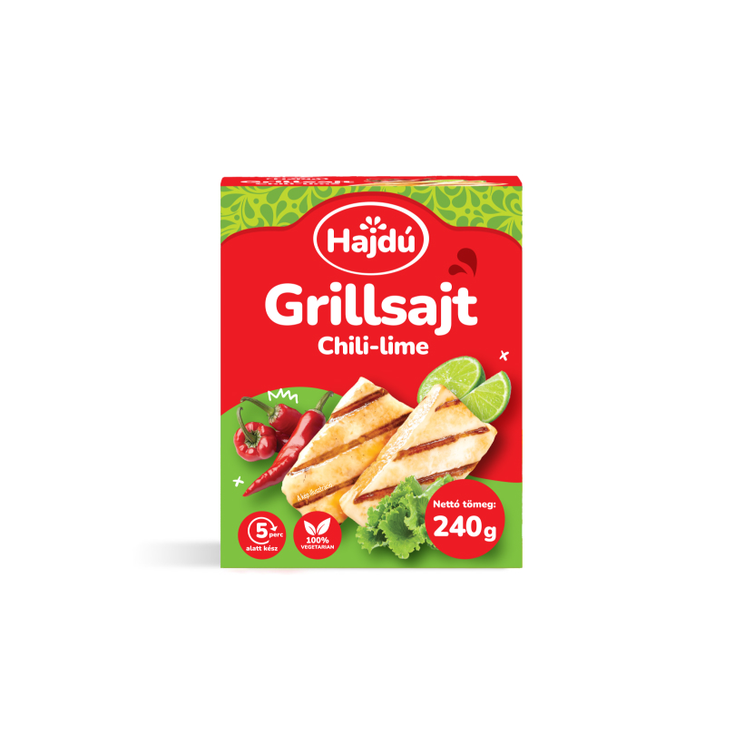 Chili-lime ízesítésű grillsajt