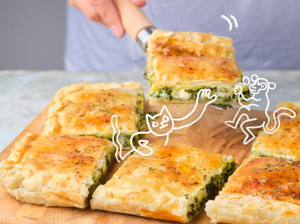 Spenótos-Krémfehér sajtos vendégváró