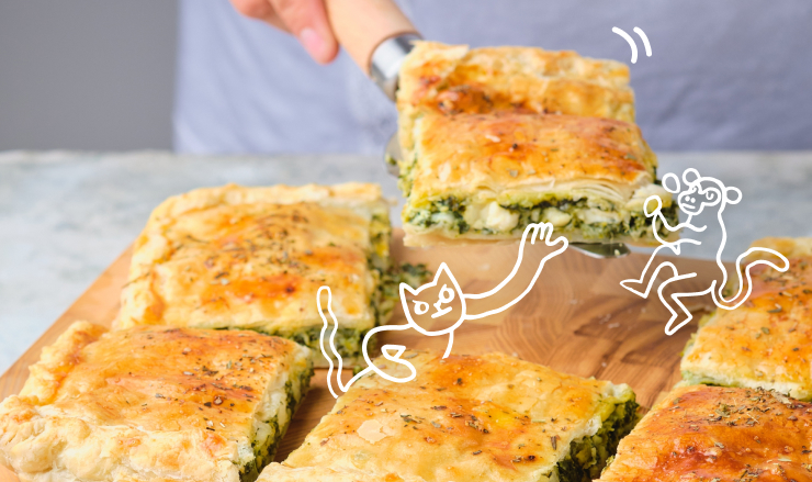 Spenótos-Krémfehér sajtos vendégváró